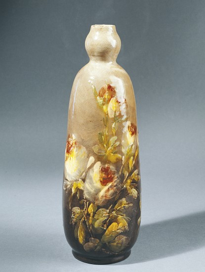 Bottle decorated with roses van Charles Virion