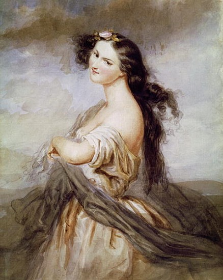Portrait of Juliette Drouet (1806-83) van Charles Voillemot