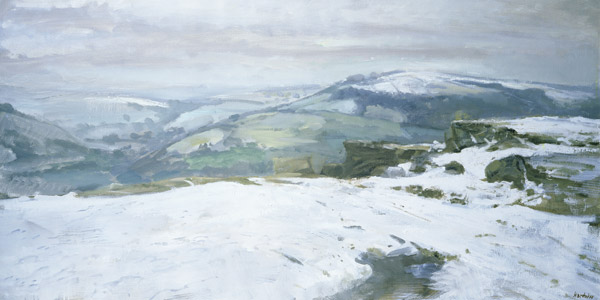 Moorland - Winter, c.2002 (oil on canvas)  van Charles E.  Hardaker