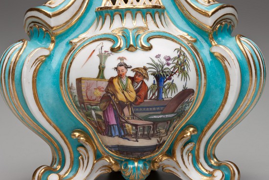 Detail of a Triangular Pot-pourri Vase van Charles Nicolas Dodin