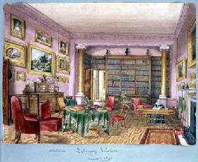 Library, Vinters, f.16 from an 'Album of Interiors'