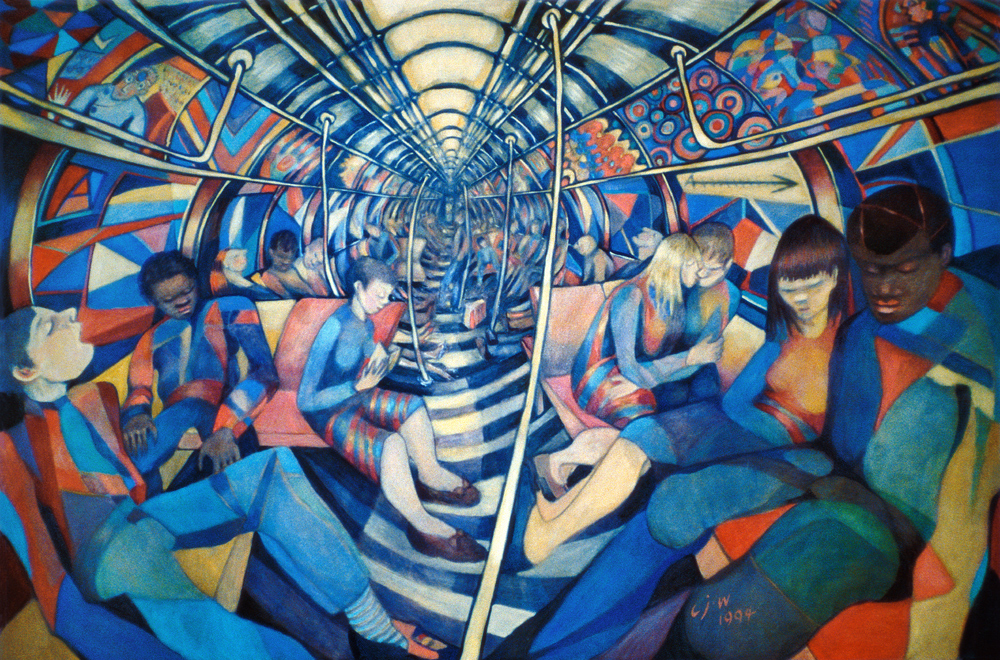 Subway NYC, 1994 (oil on canvas)  van Charlotte  Johnson Wahl