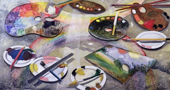 Spectrum of Artists'' Palettes, 2003 (oil on canvas)  van Charlotte  Moore