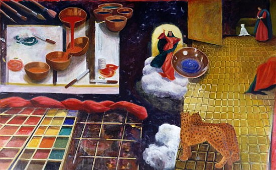 The Making of Vermilion, 2003 (oil on canvas)  van Charlotte  Moore