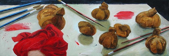Turban Red, 2004 (oil on canvas)  van Charlotte  Moore