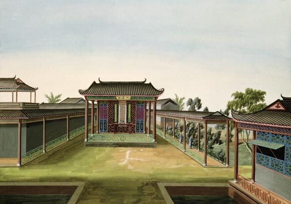 Garden Scene van Chinese School