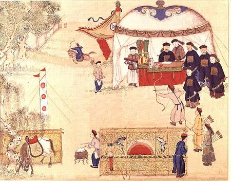 An archery contest, late 18th century van Chinese School