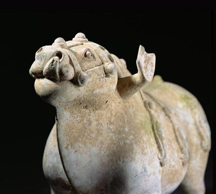 Bull, Warring States period (1027-220 BC) (earthenware) (detail) (see 176595) van Chinese School