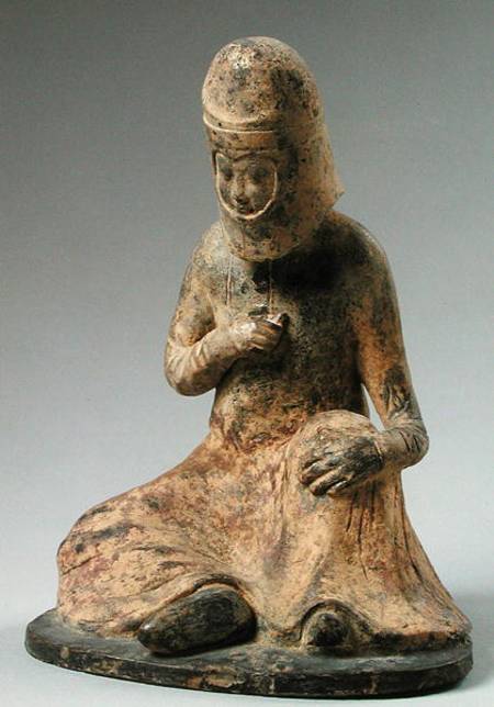 Funerary statuette of a traveller van Chinese School