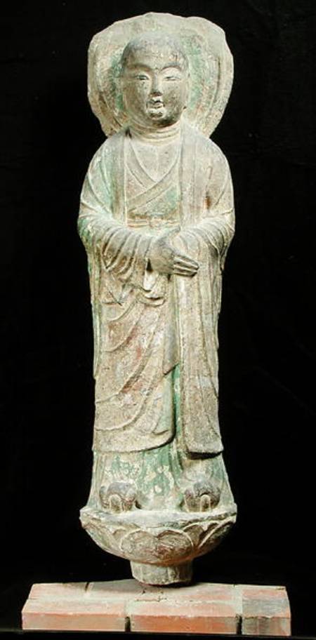 Monk, from Dunhuang, Gansu Province van Chinese School