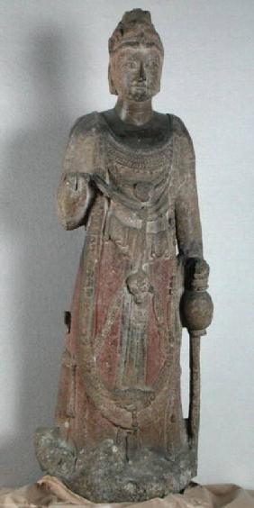 Bodhisattva Kuan-yin (Avalokitesvara) holding a vase, Sui Dynasty