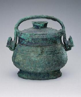 Covered vessel, Shang Dynasty, 17th-11th BC (bronze)
