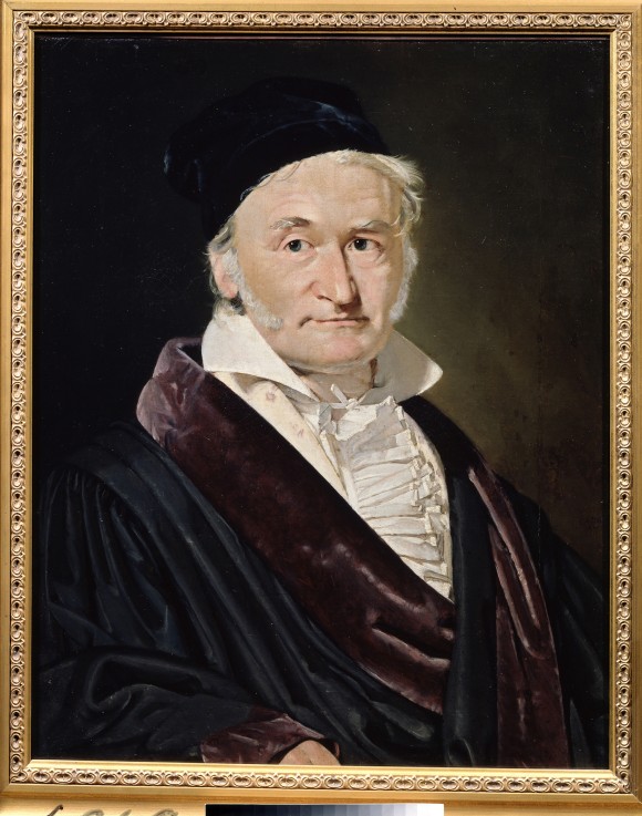Portrait of the Mathematician, Astronomer and Physicist Carl Friedrich Gauss (1777-1855) van Christian Albrecht Jensen