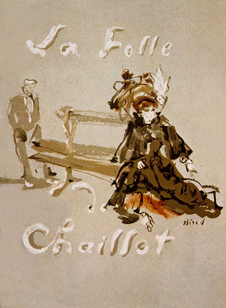 Cover of La folle de Chaillot, play by Jean Giraudoux, 1945 van Christian Berard