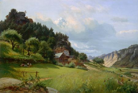 Landschaft in der Sächsischen Schweiz.