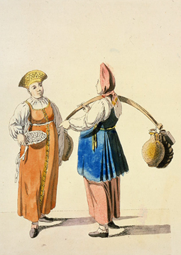 Marktfrauen III. van Christian Gottfried Geissler