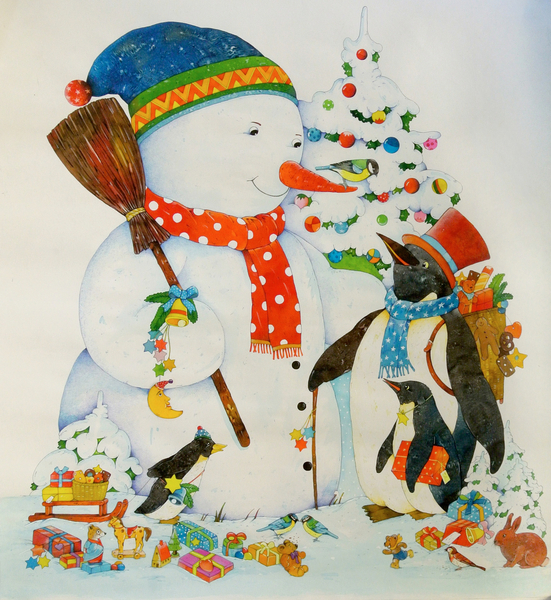 Snowman and Penguin van Christian  Kaempf