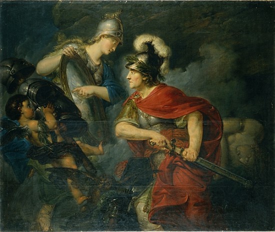 Minerva Showing her Envy in the Polished Shield van Christian Bernhard Rode