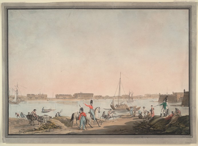 View of St. Petersburg from the Neva van Christian Gottlieb Hammer