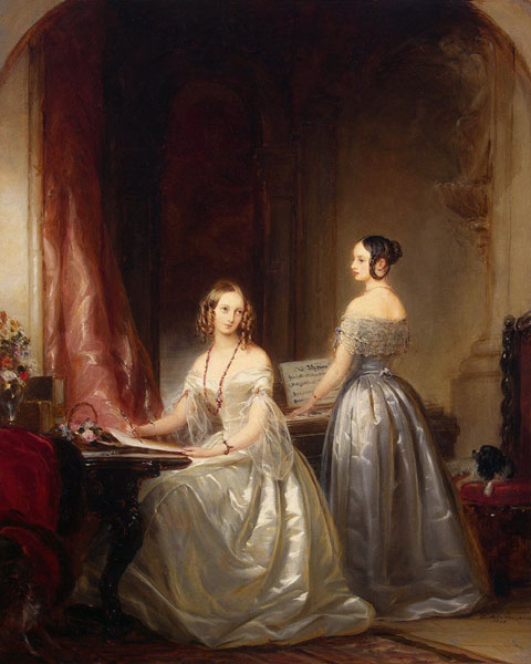 Grand Duchesses Alexandra Nikolaevna of Russia (1825-1844) and Olga Nikolaevna of Russia (1822-1892) van Christina Robertson