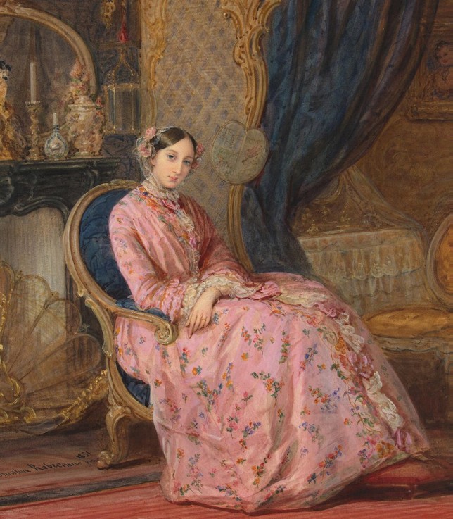 Portrait of Grand Duchess Maria Nikolaevna of Russia, Duchess of Leuchtenberg (1819-1876) van Christina Robertson