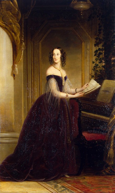 Portrait of Grand Duchess Maria Nikolaevna of Russia (1819–1876), Duchess of Leuchtenberg van Christina Robertson