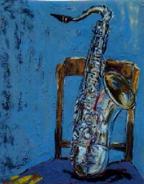 Saxophon mit Stuhl II