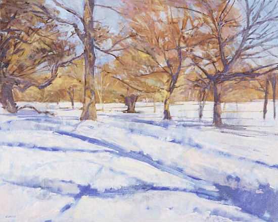 Winter, Richmond Park (oil on canvas)  van Christopher  Glanville