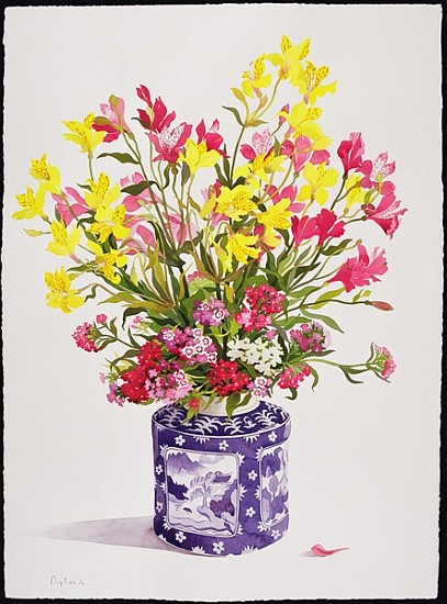 Flowers in a Chinese Jar (w/c)  van Christopher  Ryland