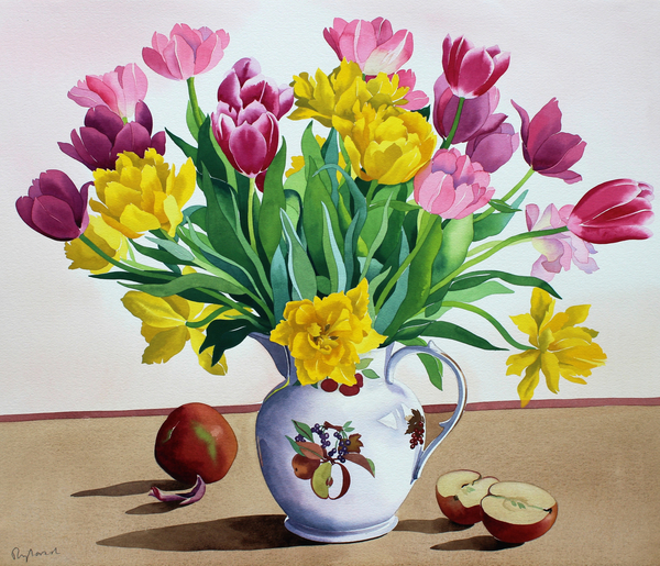 Tulips in Jug with Apples van Christopher  Ryland