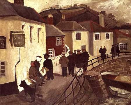The Ship Hotel, Mousehole, Cornwall van Christopher Wood