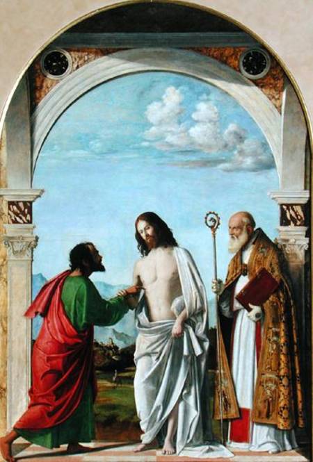 Doubting Thomas with St. Magnus van Giovanni Battista Cima da Conegliano