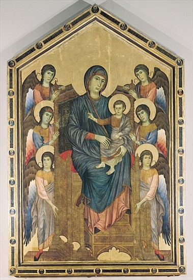 The Virgin and Child in Majesty surrounded by Six Angels, c.1270 van giovanni Cimabue