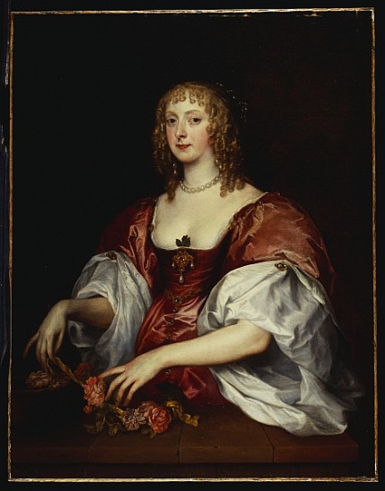 Portrait of a Lady, traditionally thought to be the Countess of Carnavon van (circle of) Sir Anthony van Dyck
