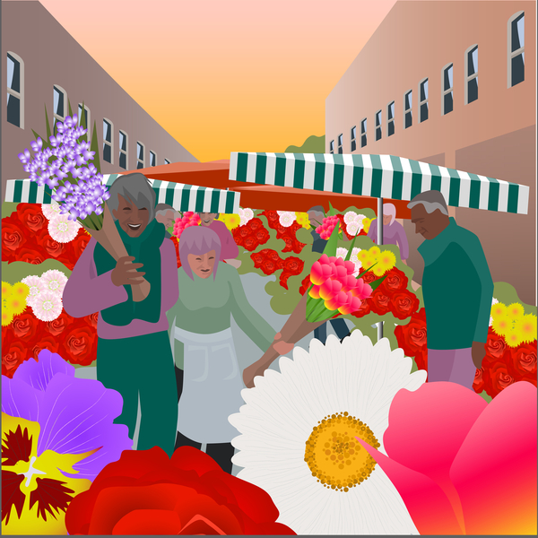 Flower Market at Columbia Road van Claire Huntley