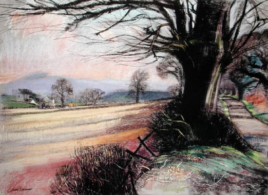 Wagon Lane (pastel on paper)  van Claire  Spencer