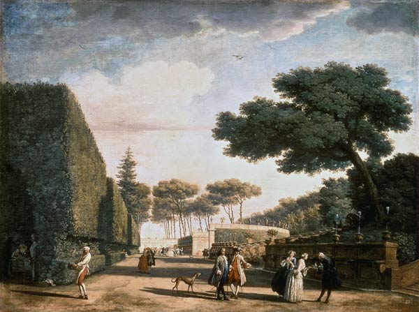 Park der Villa Pamfili in Rom van Claude Joseph Vernet
