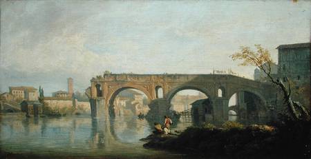 The Ponte Rotto, Rome van Claude Joseph Vernet