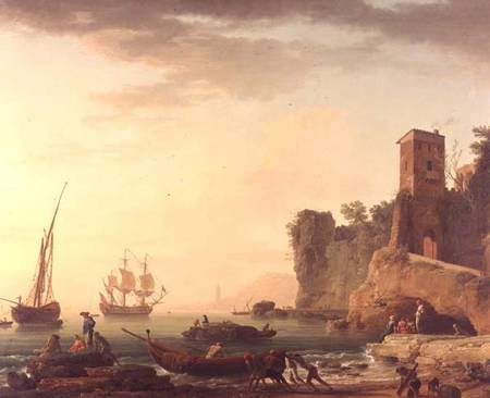 The Port of Genoa van Claude Joseph Vernet