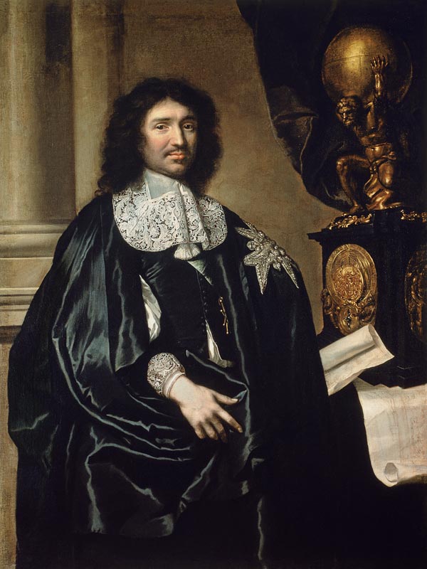 Portrait of Jean-Baptiste Colbert de Torcy (1619-83) van Claude Lefebvre