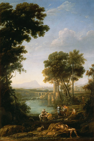 Landscape with the Finding of Moses van Claude Lorrain