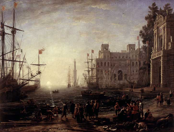 Harbour with Villa Medici van Claude Lorrain