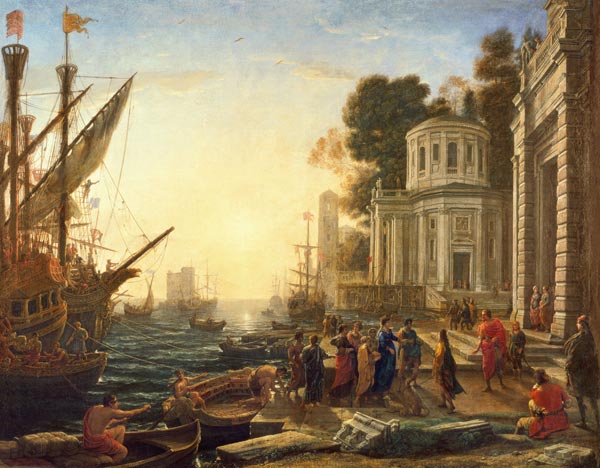 Cleopatra Disembarking at Tarsus van Claude Lorrain