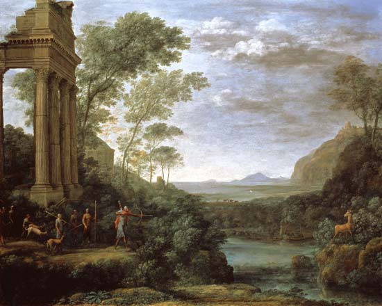 Landscape with Ascanius Shooting the Stag of Sylvia van Claude Lorrain