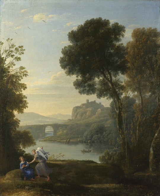 Landscape with Hagar and the Angel van Claude Lorrain