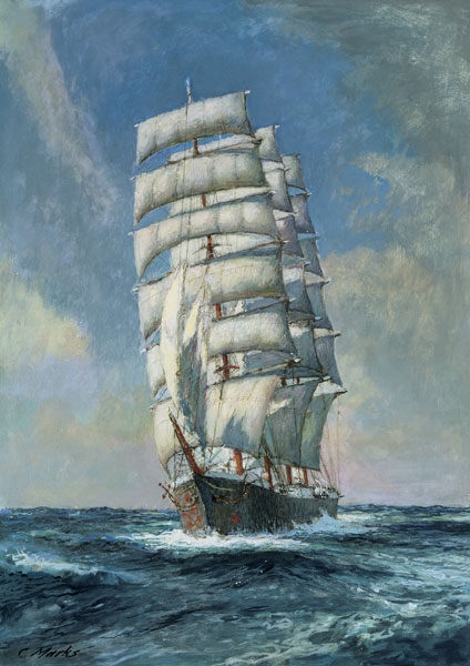 Unnamed clipper ship van Claude Marks
