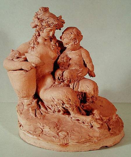 Female faun with her child van Claude Michel Clodion