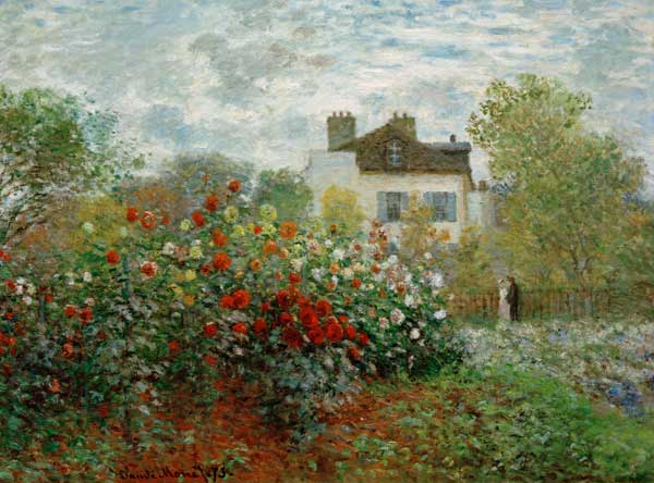 Monets Garten in Argenteuil van Claude Monet