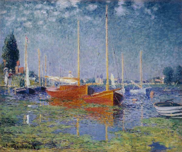 De rode boten, Argenteuil Claude Monet van Claude Monet