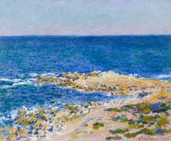 La grande Bleue à Antibes. van Claude Monet